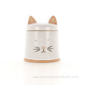 Pet Supplies White Ceramic Cat Shaped Container